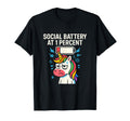 Social Battery 1 Percent Funny T-Shirt - Unique Graphic for Adults - T-Shirt, Sweatshirt, Hoodie
