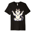 Meditation Huskey Yoga Pose Relaxing Animal T-Shirt - Unique Graphic Unisex - T-Shirt, Sweatshirt, Hoodie