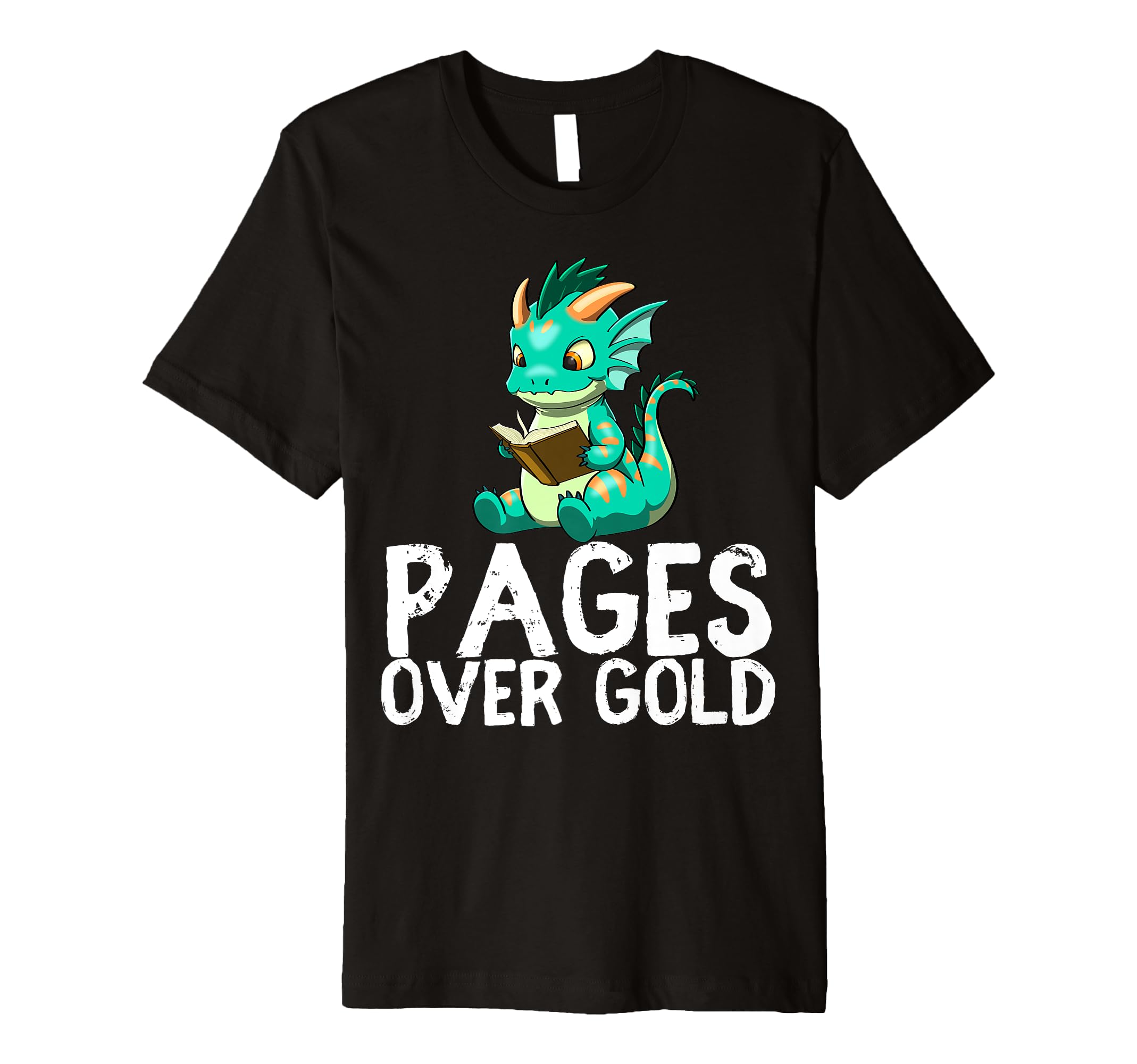 Dragon Reading Book Worm Nerd School Read T-Shirt - Minimalist Print Unisex - T-Shirt, Sweatshirt, Hoodie