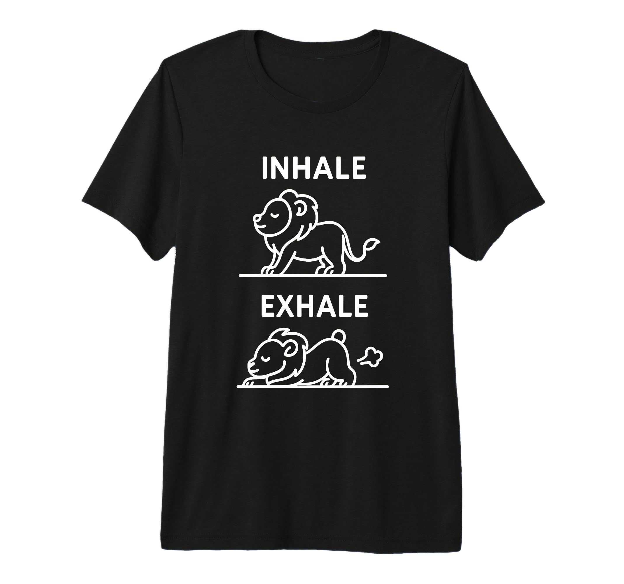 Funny Yoga Inhale Exhale Pooping Animal T-Shirt - Minimalist Print Unisex - T-Shirt, Sweatshirt, Hoodie