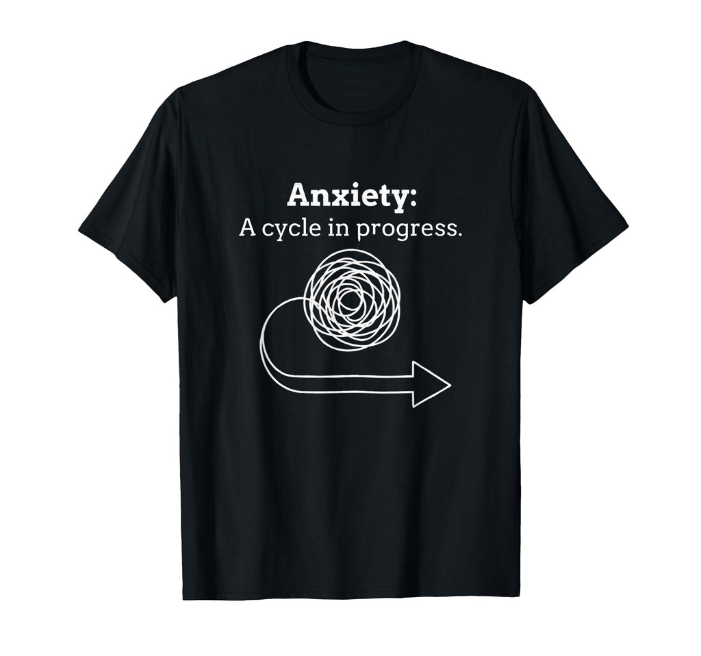 Anxiety Funny Doodle Circle Cycle T-Shirt - Aesthetic Graphic Men Women - T-Shirt, Sweatshirt, Hoodie
