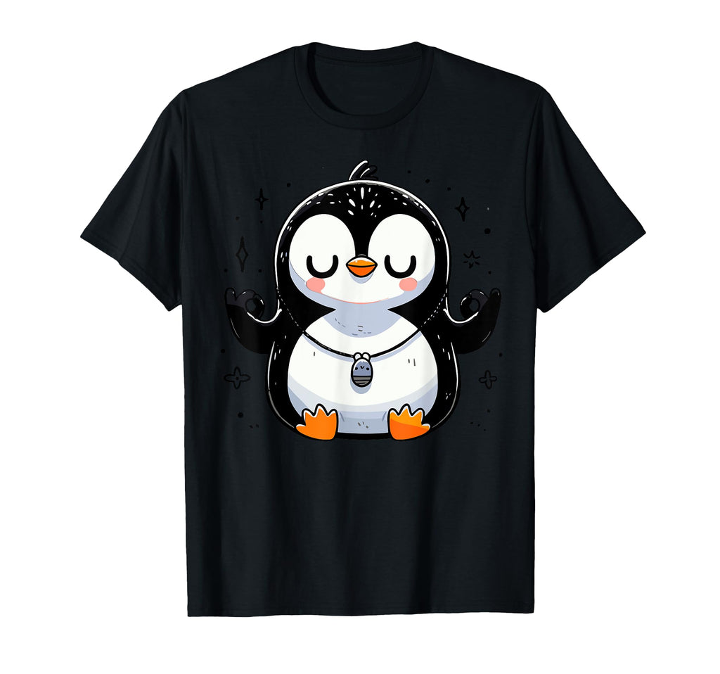 Meditation Penguin Yoga Pose T-Shirt - Fun Novelty Design for Adults - T-Shirt, Sweatshirt, Hoodie