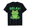 Relax Meditating Frog Toad Funny Yoga T-Shirt - Novelty Apparel for Adults - T-Shirt, Sweatshirt, Hoodie