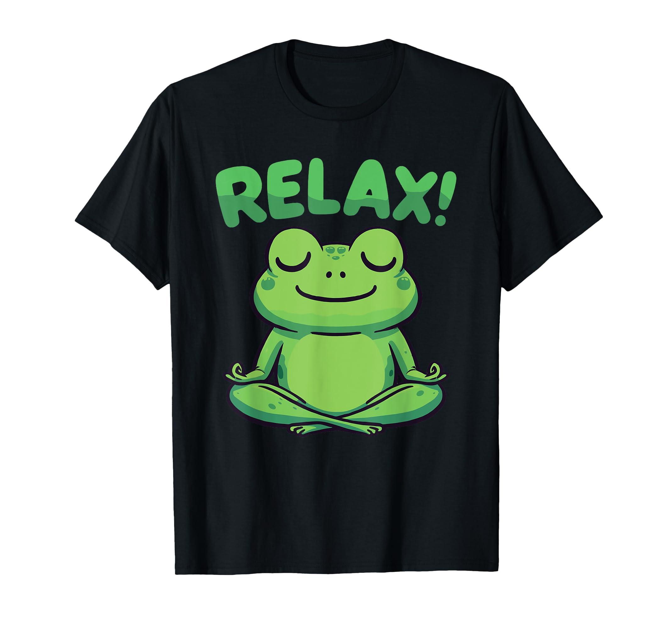 Relax Meditating Frog Toad Funny Yoga T-Shirt - Novelty Apparel for Adults - T-Shirt, Sweatshirt, Hoodie