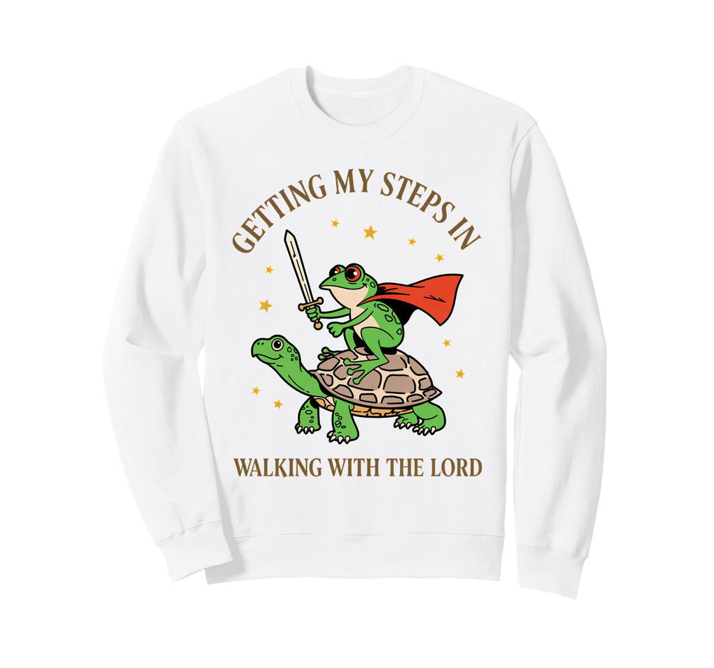 Getting My Steps Walking Lord Frog Sweatshirt - Unique Graphic for Adults - T-Shirt, Sweatshirt, Hoodie