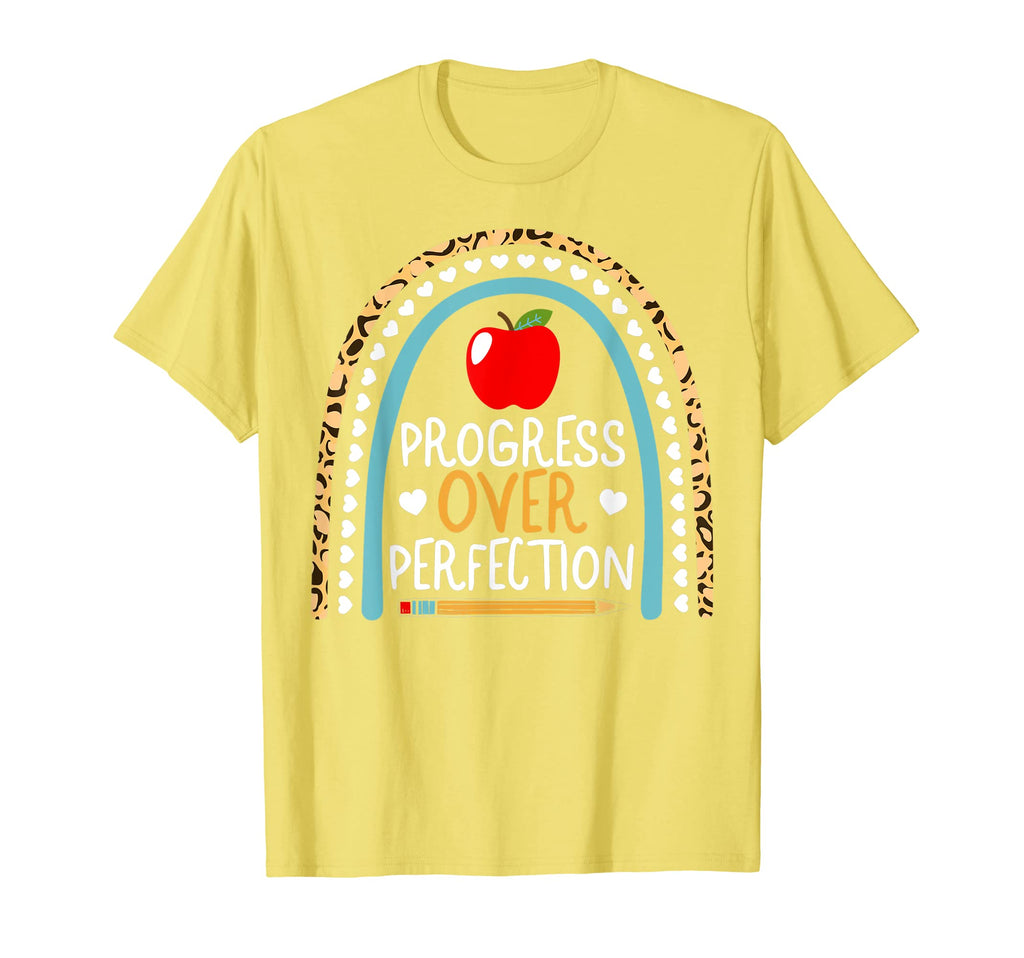 Progress Over Perfection Leopard T-Shirt - Fun Novelty Design Unisex - T-Shirt, Sweatshirt, Hoodie