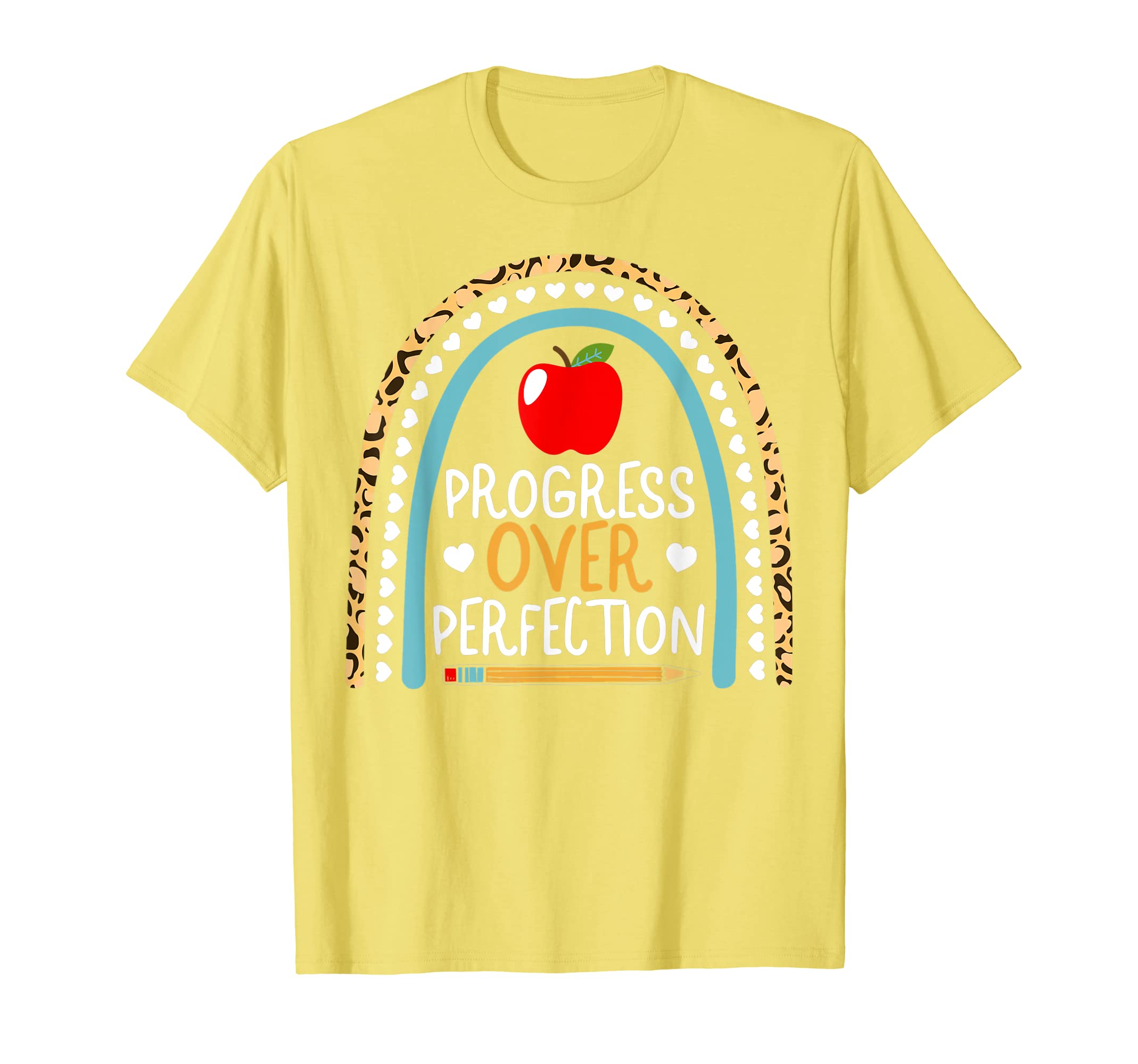 Progress Over Perfection Leopard T-Shirt - Fun Novelty Design Unisex - T-Shirt, Sweatshirt, Hoodie
