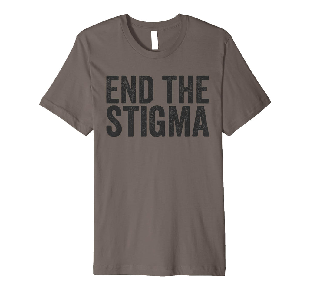 End Stigma Mental Health Awareness T-Shirt - Minimalist Print for Adults - T-Shirt, Sweatshirt, Hoodie