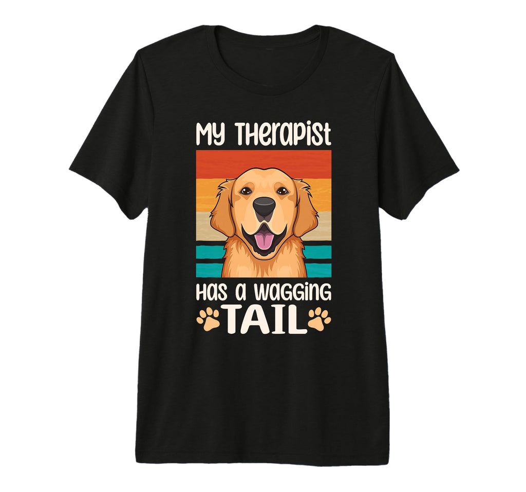 Retriever Therapy Service Dog Tri Blend T-Shirt - Graphic Print Unisex - T-Shirt, Sweatshirt, Hoodie