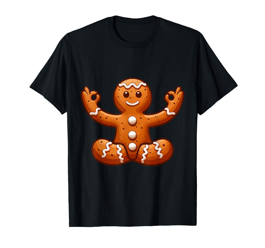 Meditation Gingerbread Yoga Pose T-Shirt - Streetwear Style for Adults - T-Shirt, Sweatshirt, Hoodie