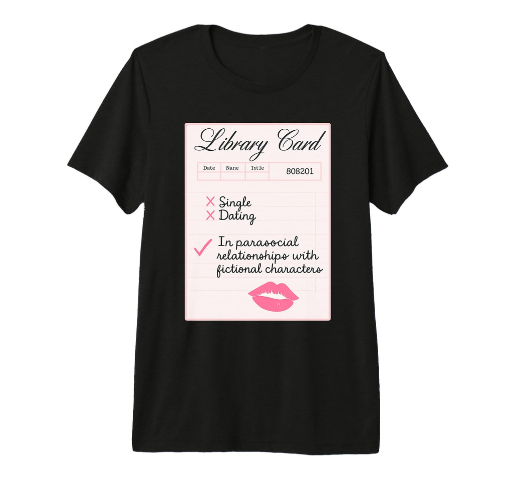 Funny Library Card Book Lover Tri Blend T-Shirt - Minimalist Print Unisex - T-Shirt, Sweatshirt, Hoodie