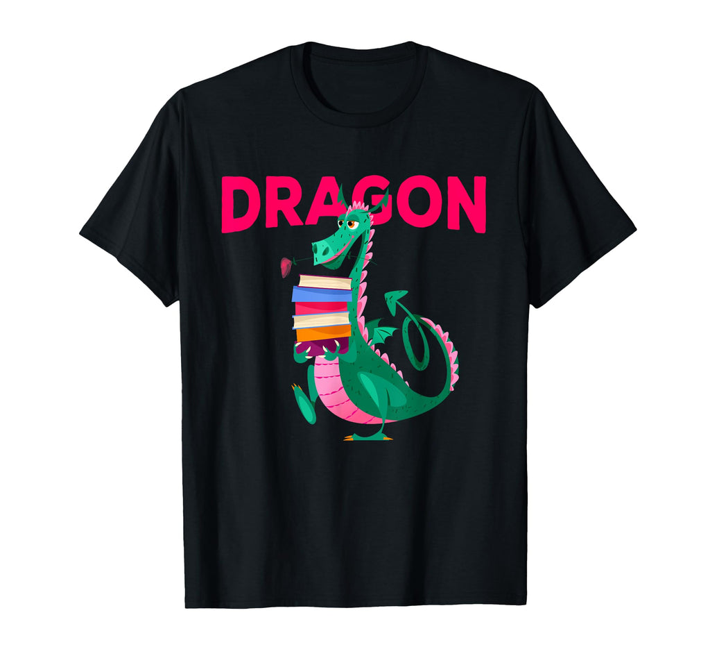Funny Book Dragon Illustration Novelty T-Shirt - Fun Novelty Design Unisex - T-Shirt, Sweatshirt, Hoodie