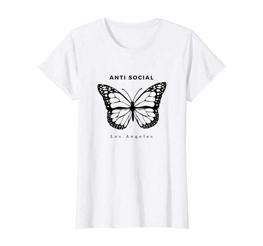 Womens Anti Social Butterfly T-Shirt - Custom Art Print Unisex - T-Shirt, Sweatshirt, Hoodie
