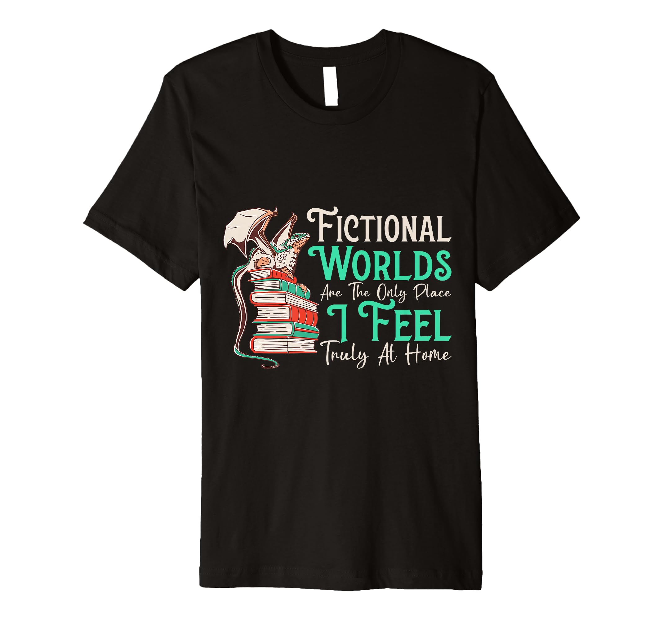 Bookworm Dragon Fantasy Book Lover T-Shirt - Novelty Apparel for Adults - T-Shirt, Sweatshirt, Hoodie