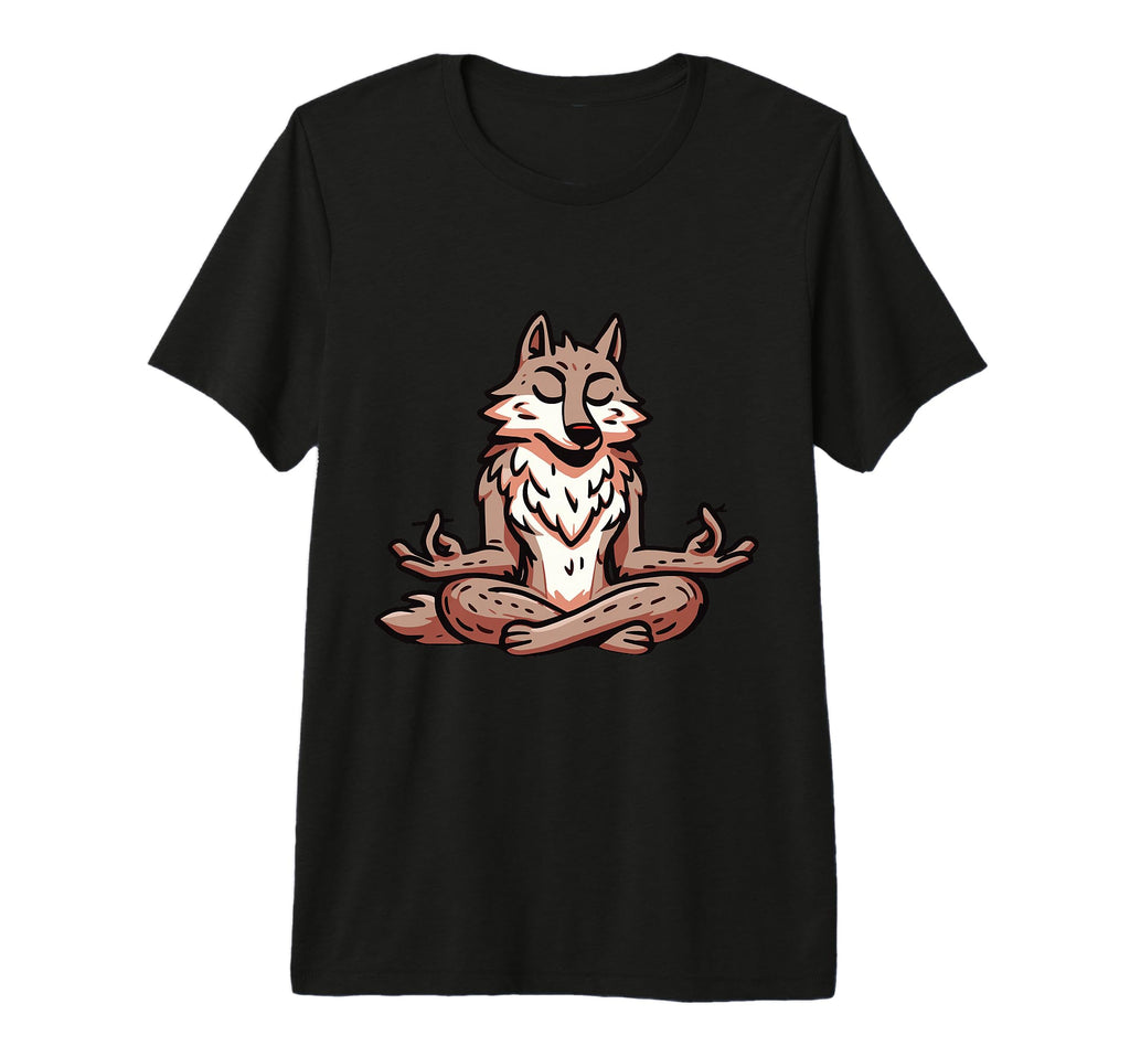 Meditation Wolf Yoga Pose Relaxing T-Shirt - Graphic Print for Adults - T-Shirt, Sweatshirt, Hoodie