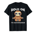 Funny Hold Im Overstimulated Sloth T-Shirt - Custom Art Print Men Women - T-Shirt, Sweatshirt, Hoodie