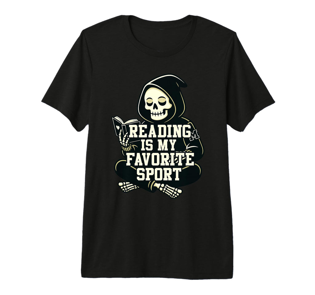 Skeleton Reading Romance Novel Tri Blend T-Shirt - Minimalist Print Unisex - T-Shirt, Sweatshirt, Hoodie