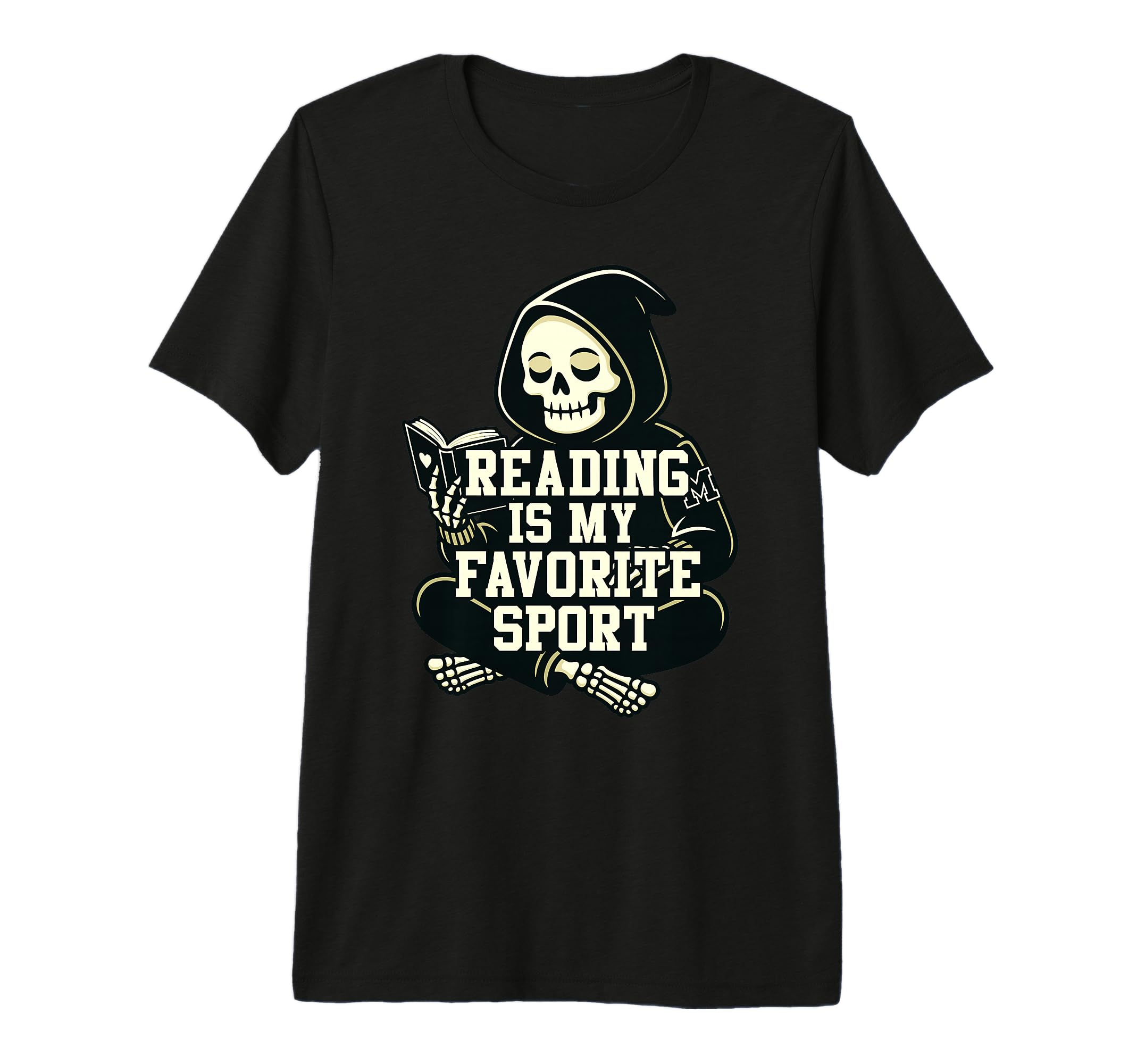 Skeleton Reading Romance Novel Tri Blend T-Shirt - Minimalist Print Unisex - T-Shirt, Sweatshirt, Hoodie