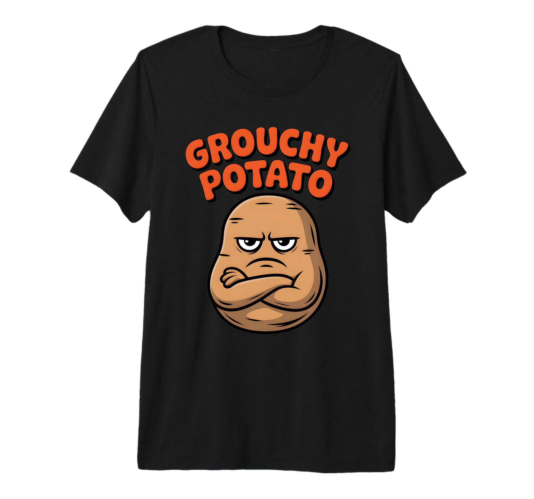 Grouchy Potato Funny Angry Moody Couch T-Shirt - Graphic Print Men Women - T-Shirt, Sweatshirt, Hoodie