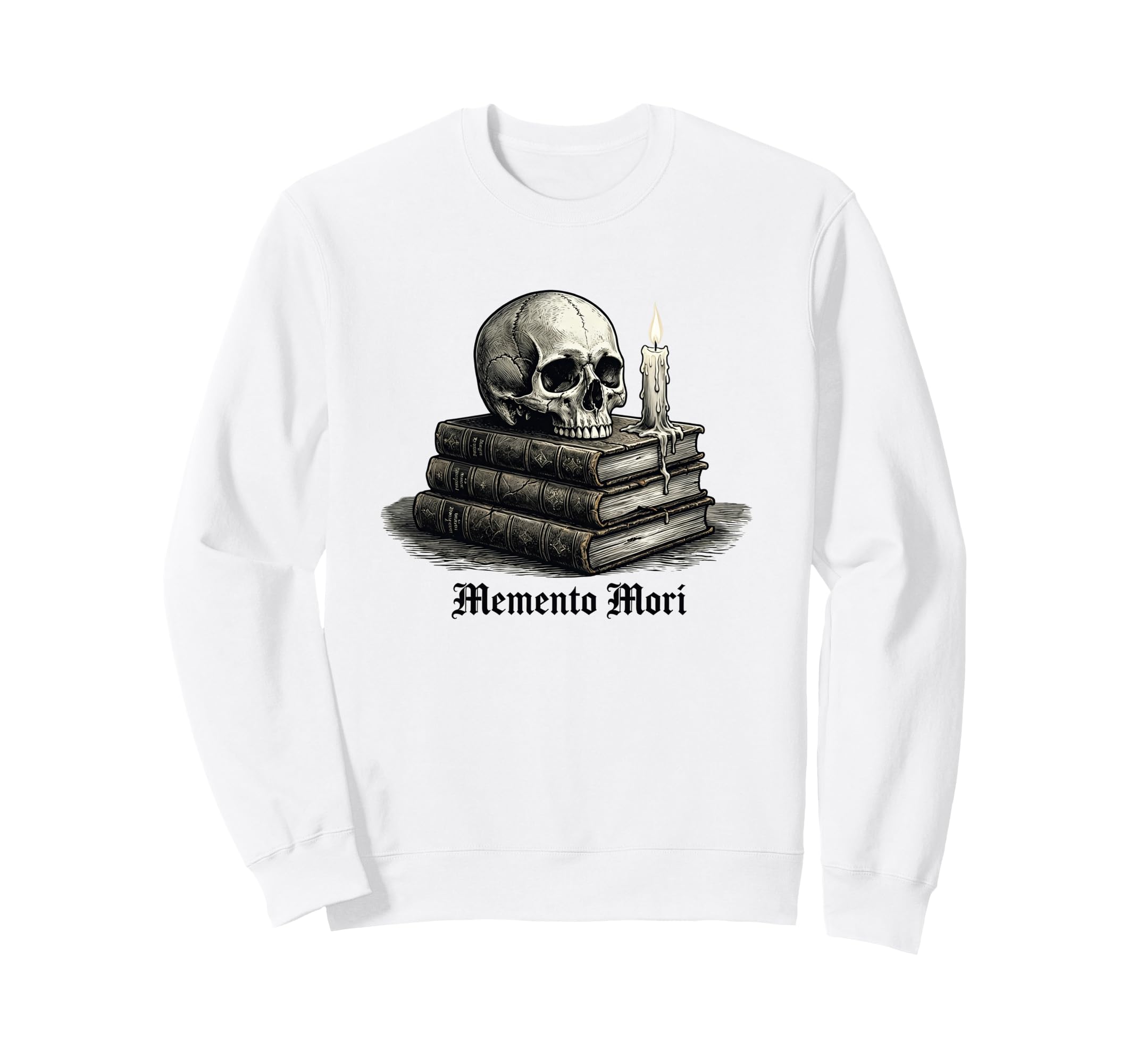 Memento Mori Skull Books Dark Sweatshirt - Streetwear Style Men Women - T-Shirt, Sweatshirt, Hoodie