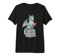 Pastel Dragon Reading Books T-Shirt - Casual Everyday Wear Men Women - T-Shirt, Sweatshirt, Hoodie