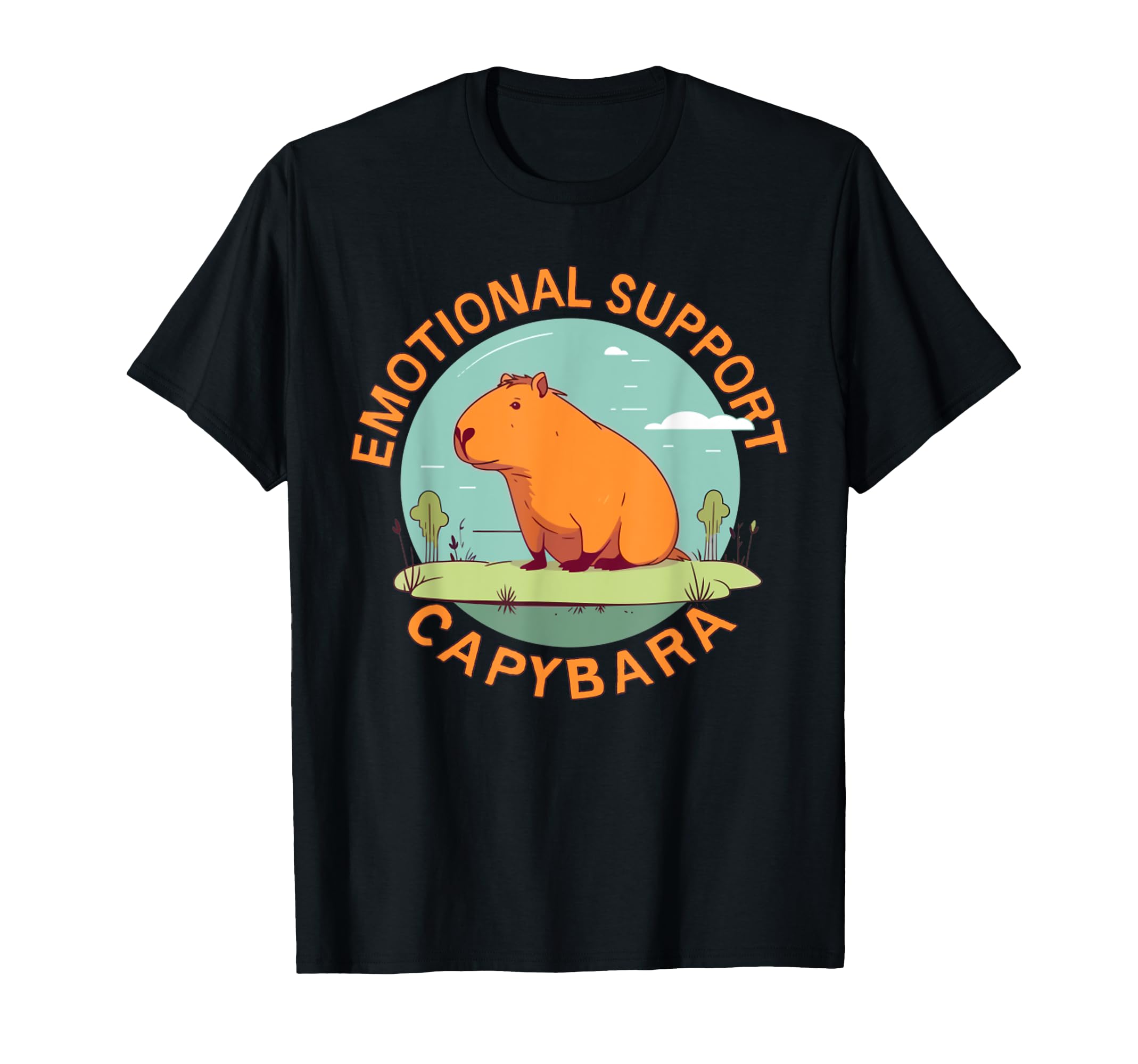 Emotional Support Capybara Funny T-Shirt - Minimalist Print Unisex - T-Shirt, Sweatshirt, Hoodie