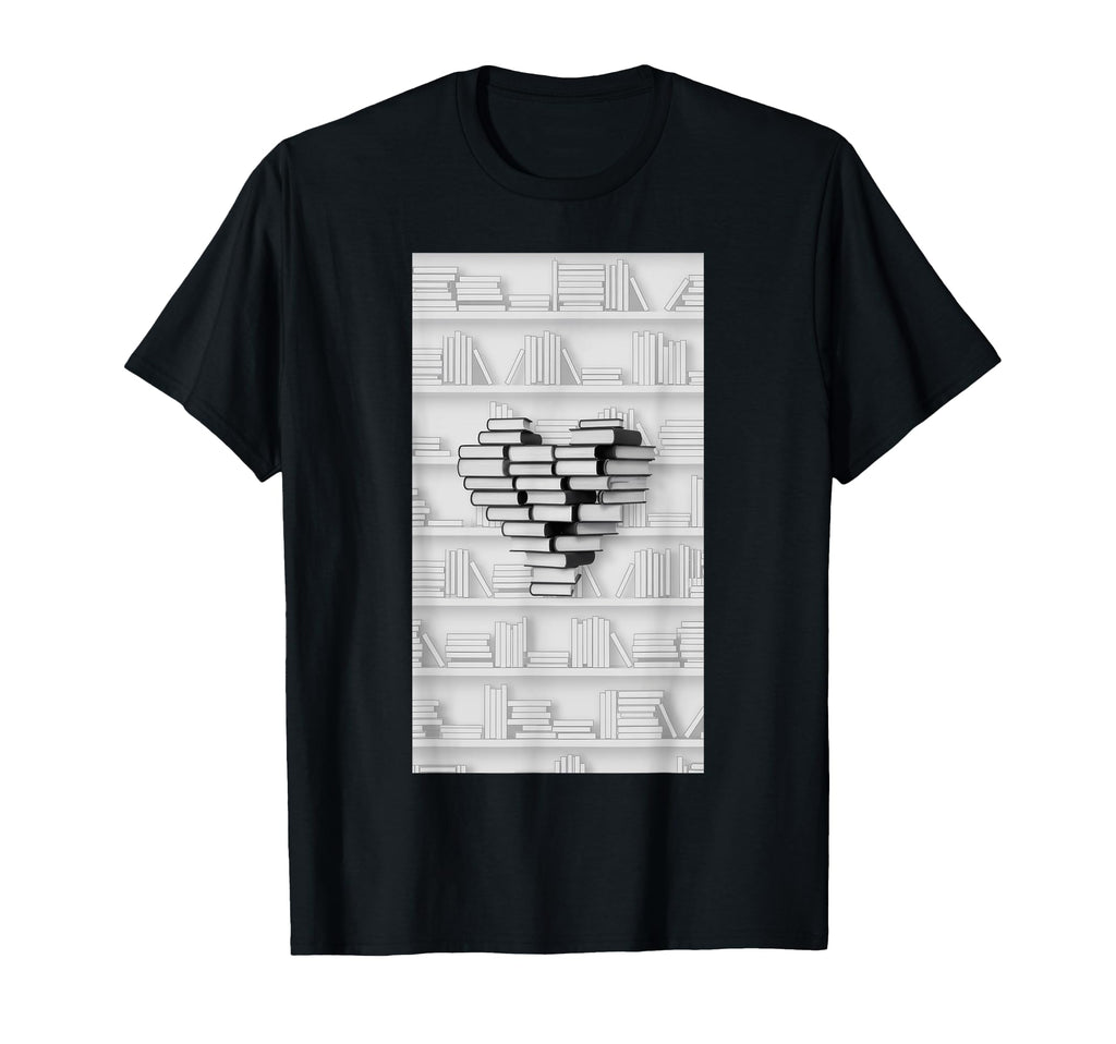 Library Book Lover Bookworm T-Shirt - Minimalist Print for Adults - T-Shirt, Sweatshirt, Hoodie