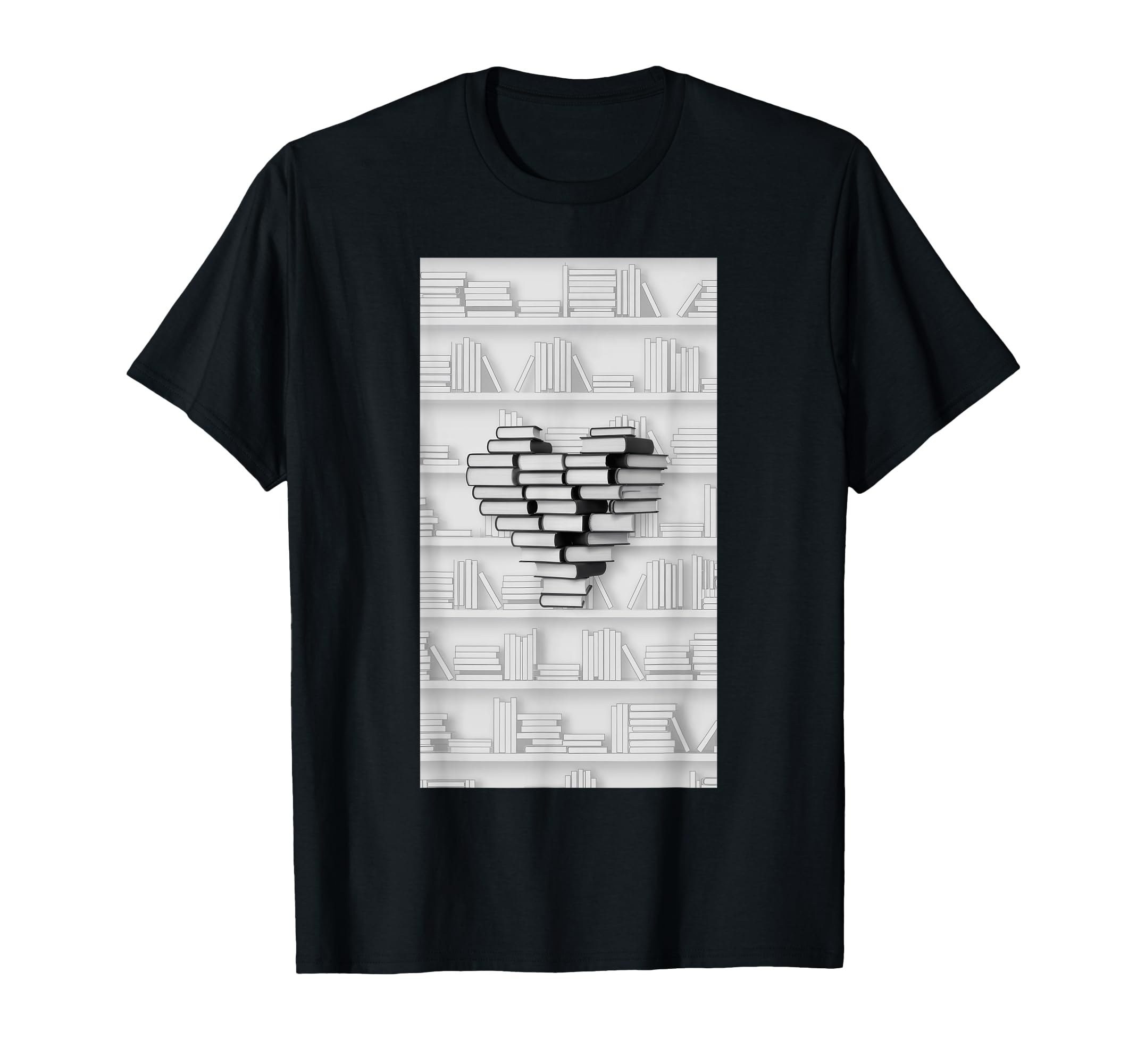 Library Book Lover Bookworm T-Shirt - Minimalist Print for Adults - T-Shirt, Sweatshirt, Hoodie