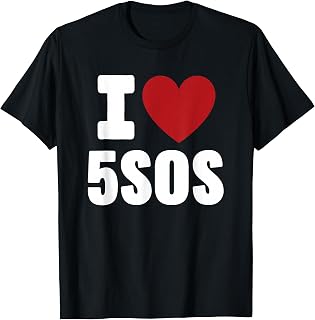 5 Seconds of Summer I Heart in Black T-Shirt Unisex T-shirt, Sweatshirt, Hoodie, Long Sleeve Tee - T-Shirt, Sweatshirt, Hoodie