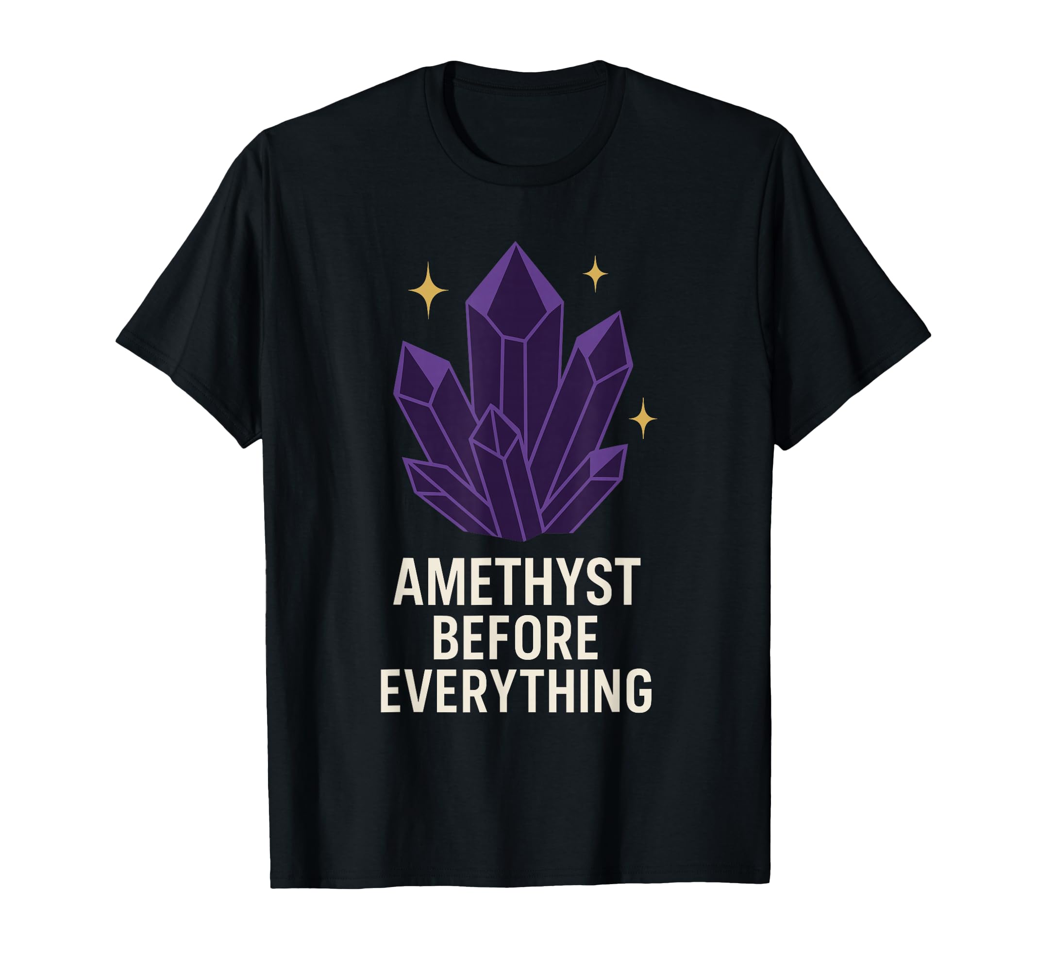 Amethyst Addict Healing Crystal Energy T-Shirt - Unique Graphic Unisex - T-Shirt, Sweatshirt, Hoodie