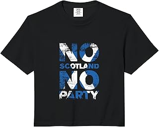 Scottish Banner Fan Scotland Flag Retro No Scotland No Party Comfort Colors Crop Top Unisex T-shirt, Sweatshirt, Hoodie, Long Sleeve Tee - T-Shirt, Sweatshirt, Hoodie
