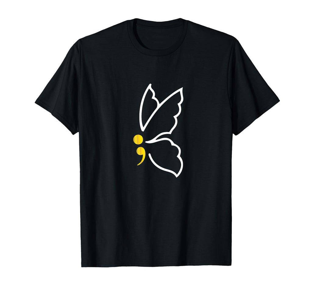 Butterfly Semicolon May Mental Health T-Shirt - Graphic Print Men Women - T-Shirt, Sweatshirt, Hoodie