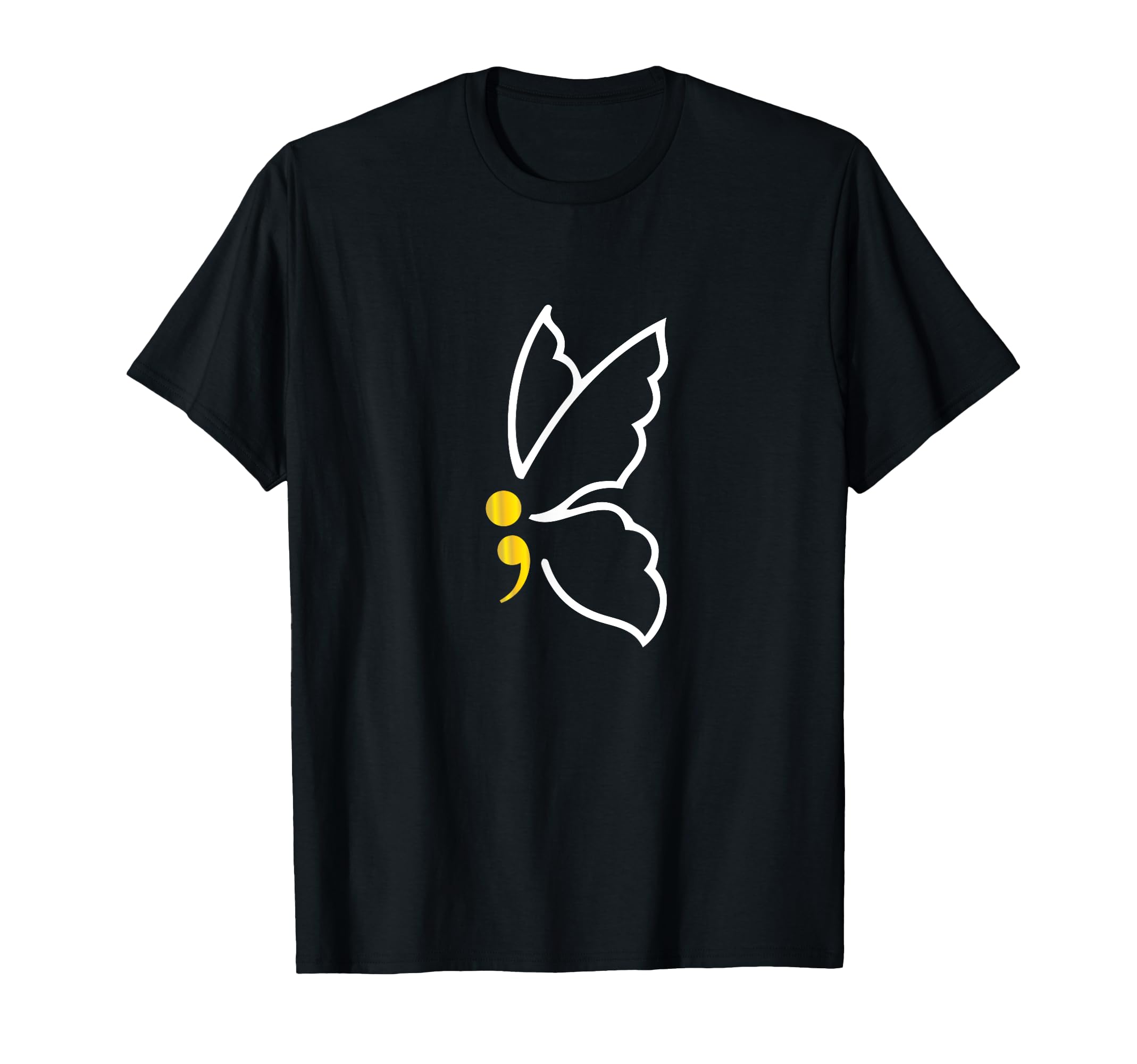Butterfly Semicolon May Mental Health T-Shirt - Graphic Print Men Women - T-Shirt, Sweatshirt, Hoodie