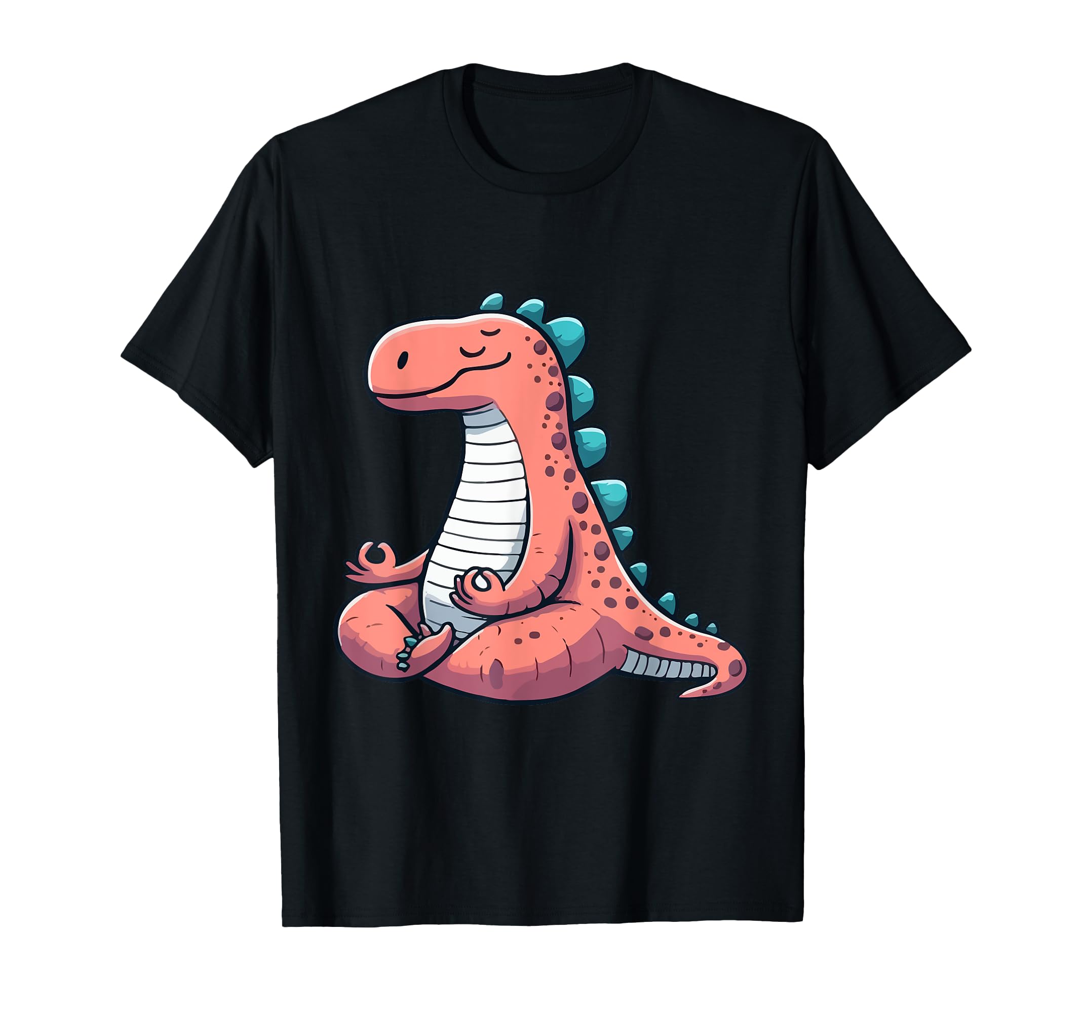 Meditation Dinosaur Yoga Pose T-Shirt - Custom Art Print Men Women - T-Shirt, Sweatshirt, Hoodie