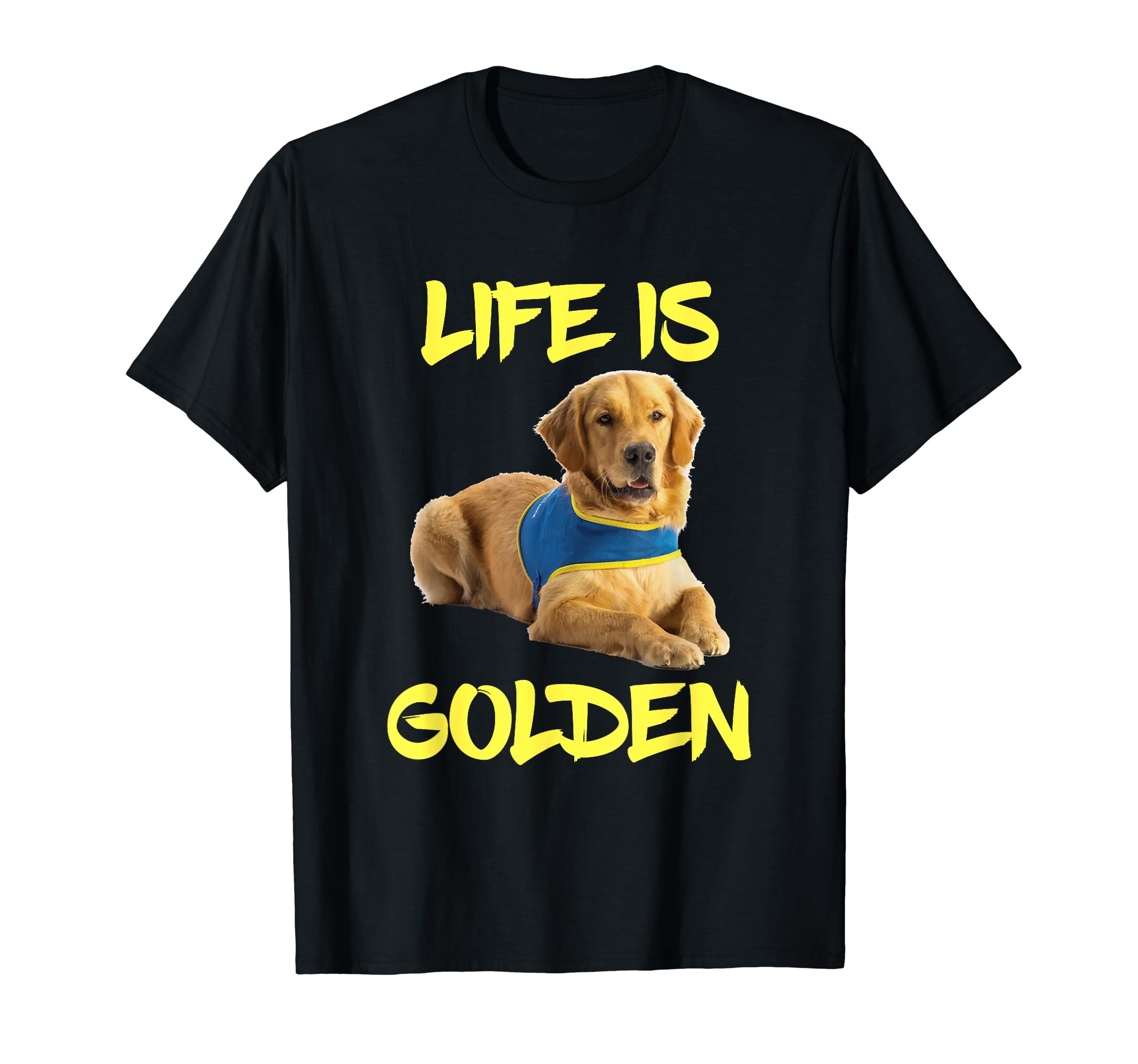 Life Is Golden Retriever Therapy T-Shirt - Casual Everyday Wear Men Women - T-Shirt, Sweatshirt, Hoodie