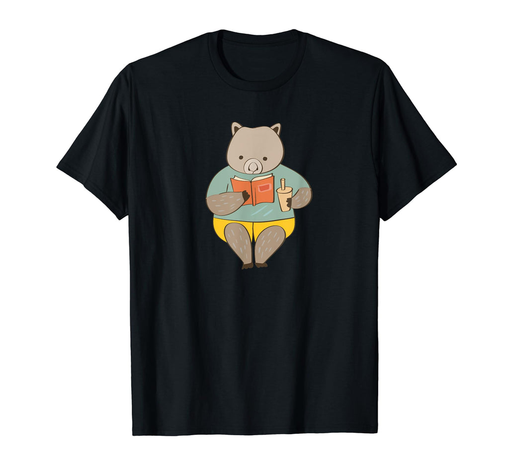 Wombat Book Reading Rodent T-Shirt - Aesthetic Graphic for Adults - T-Shirt, Sweatshirt, Hoodie