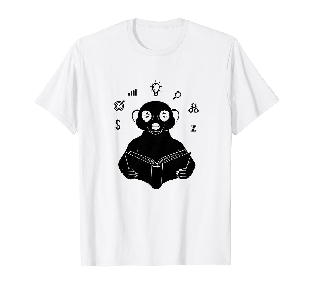 Meerkat Book Reading Study Literature T-Shirt - Trendy Graphic for Adults - T-Shirt, Sweatshirt, Hoodie