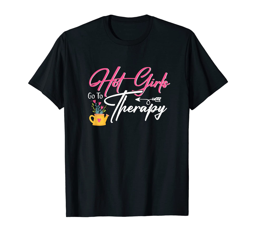 Hot Go To Therapy Self Care Plant T-Shirt - Aesthetic Graphic Unisex - T-Shirt, Sweatshirt, Hoodie
