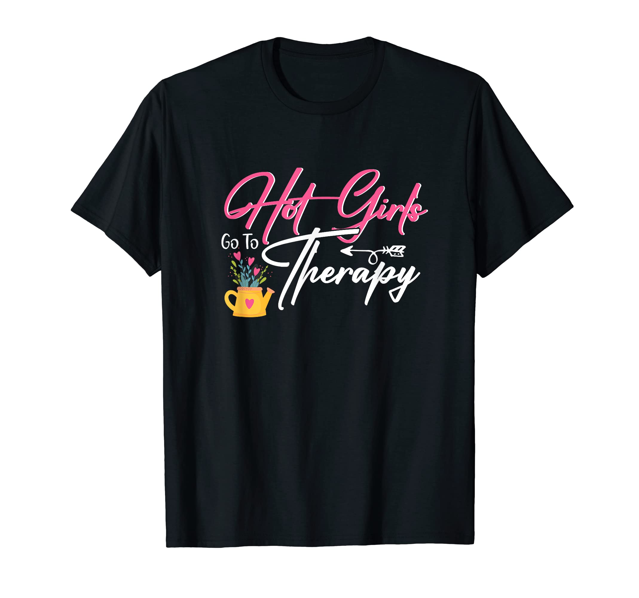 Hot Go To Therapy Self Care Plant T-Shirt - Aesthetic Graphic Unisex - T-Shirt, Sweatshirt, Hoodie