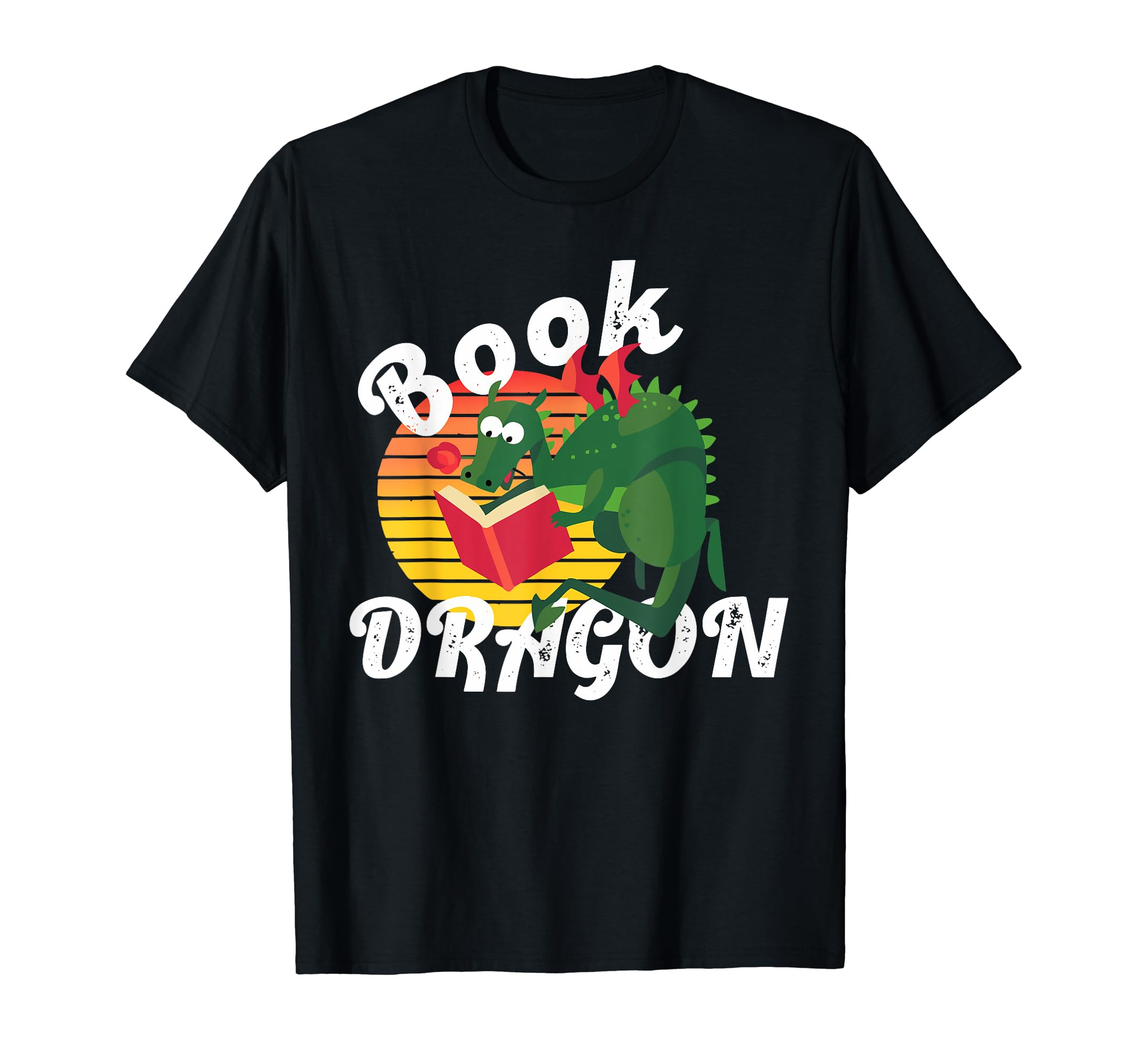 Book Dragon Reading Book Funny Dragon T-Shirt - Novelty Apparel for Adults - T-Shirt, Sweatshirt, Hoodie