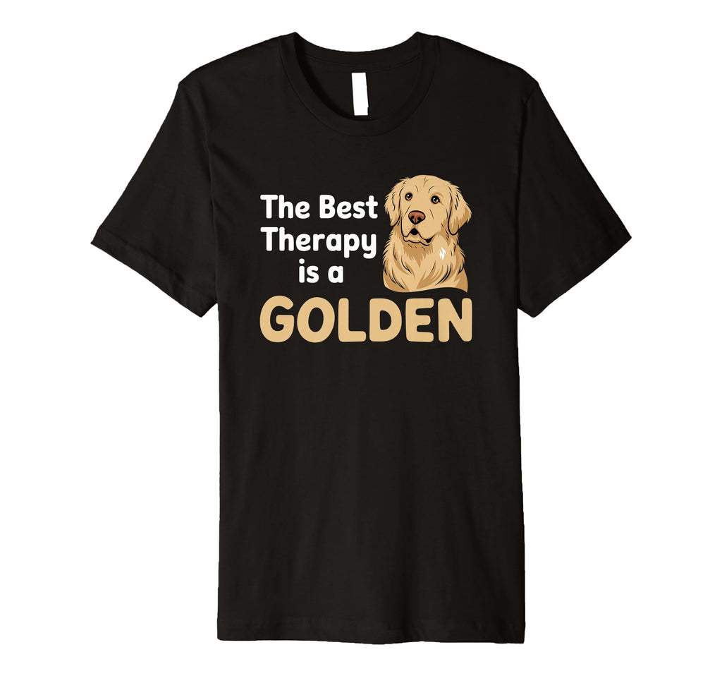 Best Therapy Is Golden Retriever Dog T-Shirt - Minimalist Print for Adults - T-Shirt, Sweatshirt, Hoodie