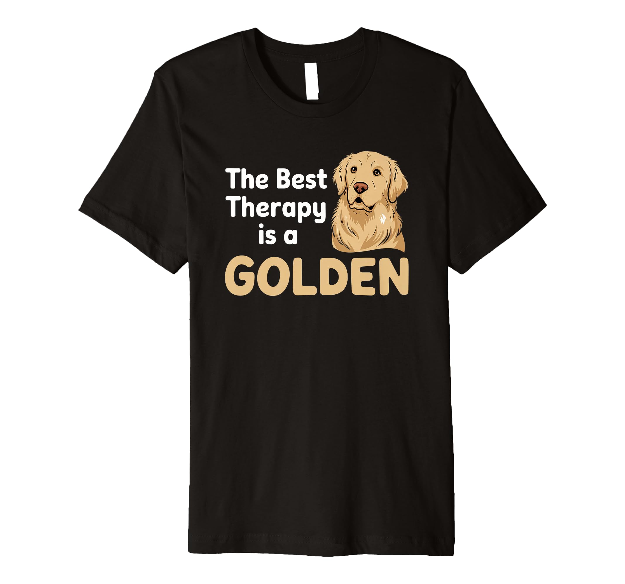 Best Therapy Is Golden Retriever Dog T-Shirt - Minimalist Print for Adults - T-Shirt, Sweatshirt, Hoodie