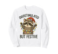 Overstimulated But Festive Raccoon Sweatshirt - Trendy Graphic Men Women - T-Shirt, Sweatshirt, Hoodie