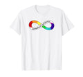 Actually Autistic Rainbow Infinity T-Shirt - Minimalist Print Men Women - T-Shirt, Sweatshirt, Hoodie
