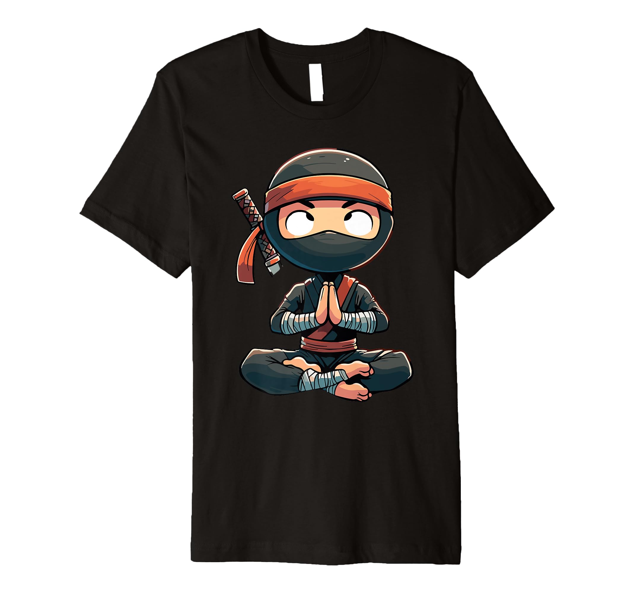 Meditation Ninja Yoga Pose Relaxing T-Shirt - Novelty Apparel Men Women - T-Shirt, Sweatshirt, Hoodie