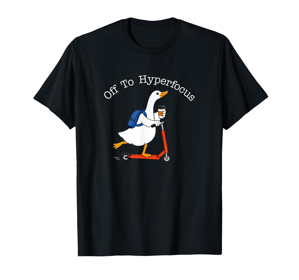 Adhd Neurodiversity Silly Goose Squirrel T-Shirt - Minimalist Print Unisex - T-Shirt, Sweatshirt, Hoodie