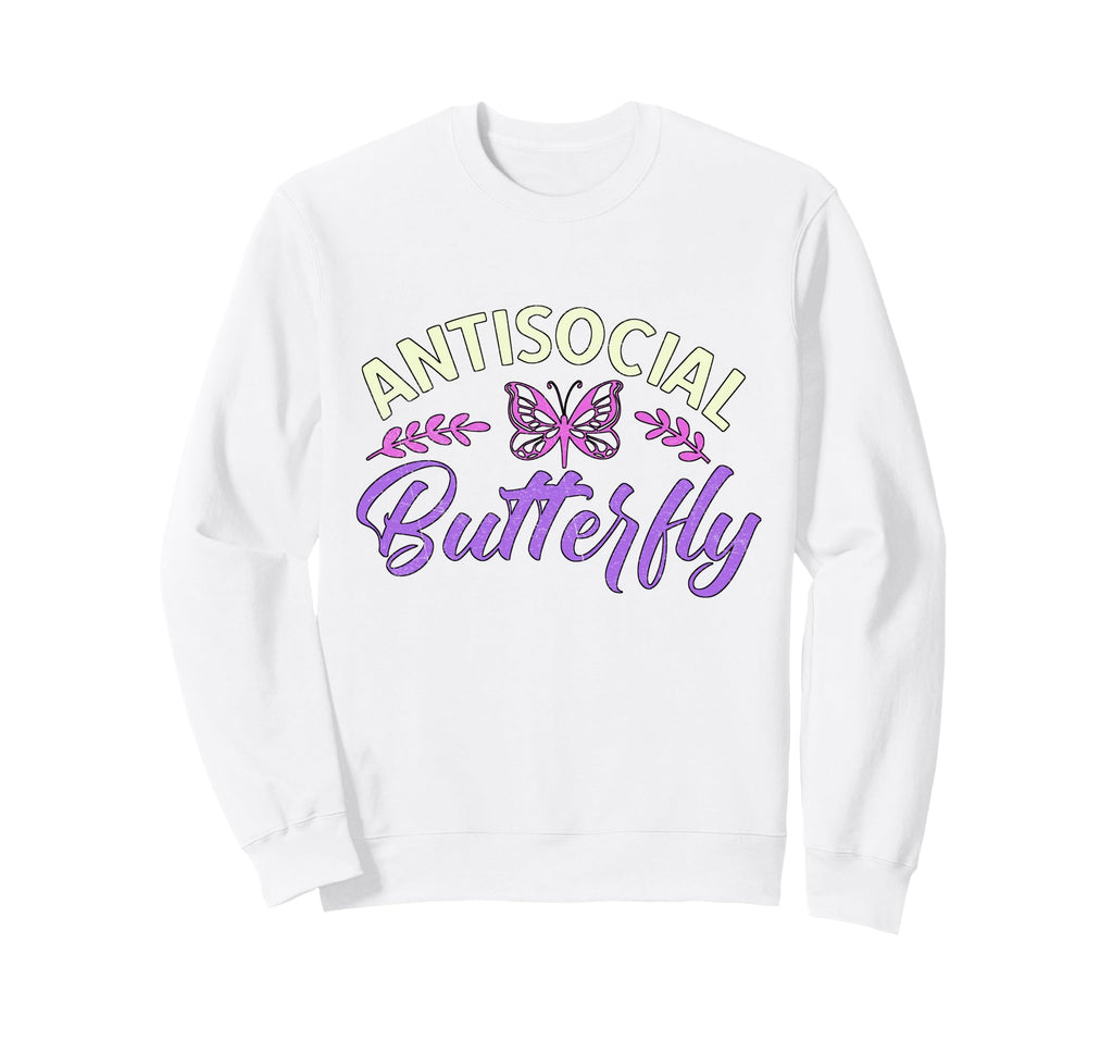 Antisocial Butterfly Pretty Sweatshirt - Streetwear Style Men Women - T-Shirt, Sweatshirt, Hoodie