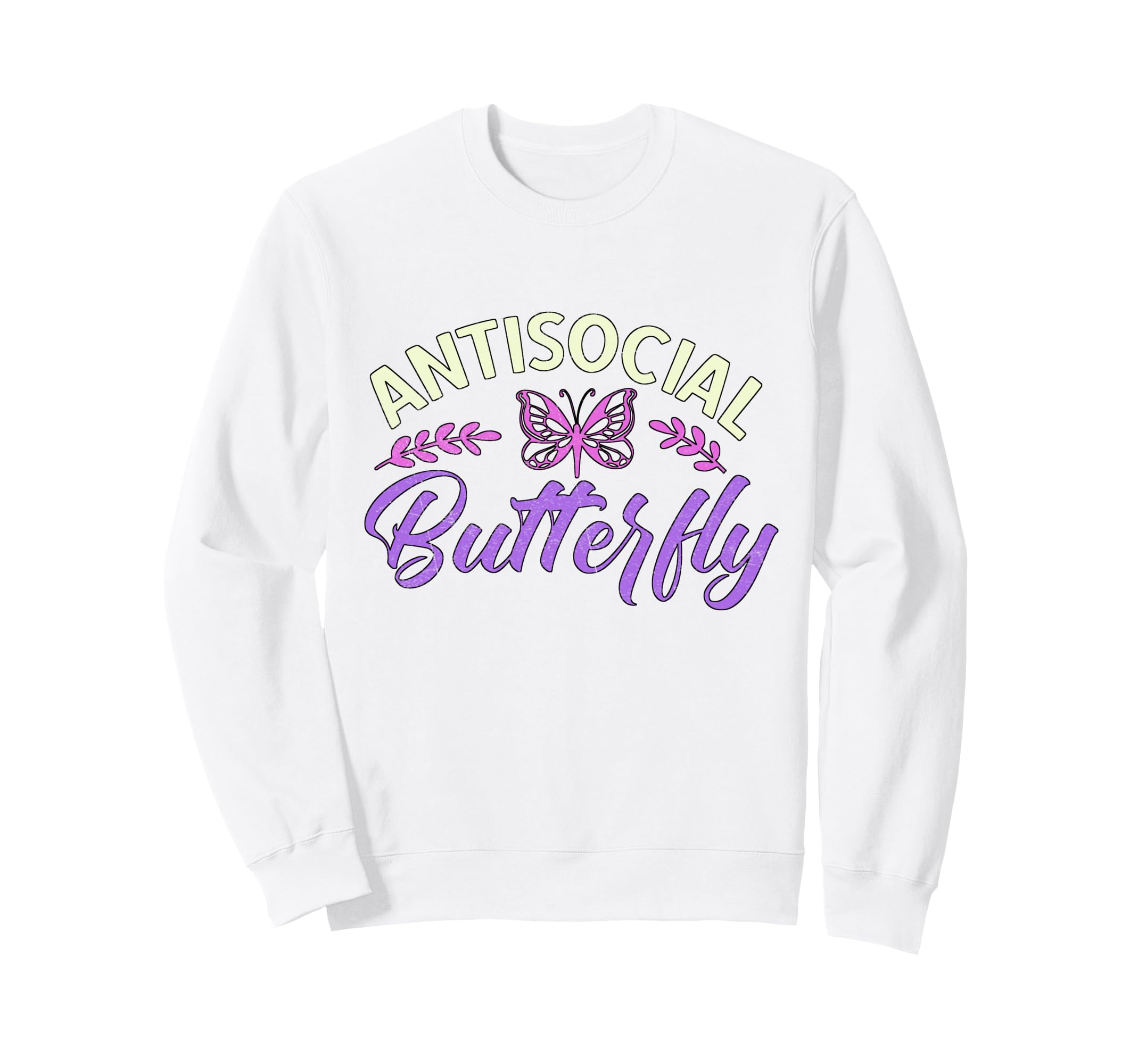 Antisocial Butterfly Pretty Sweatshirt - Streetwear Style Men Women - T-Shirt, Sweatshirt, Hoodie