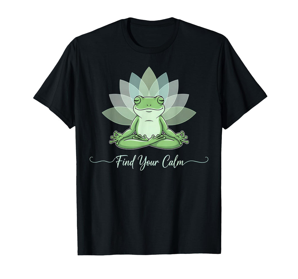 Peaceful Mindfulness Frog Yoga Hoodie - Fun Novelty Design for Adults - T-Shirt, Sweatshirt, Hoodie