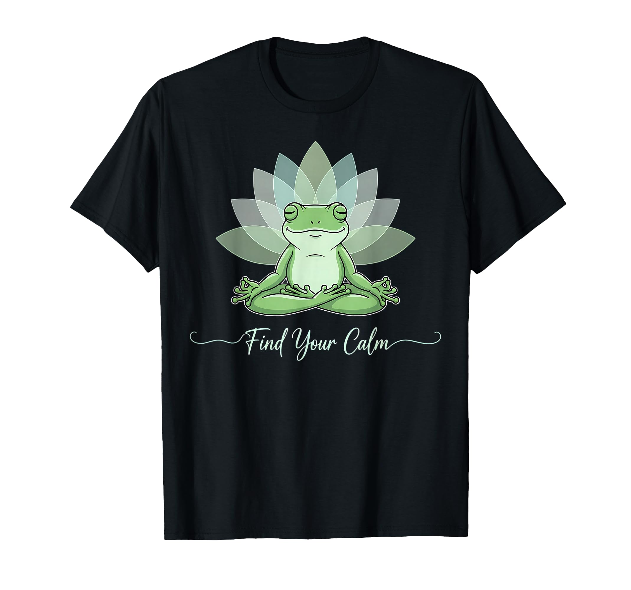 Peaceful Mindfulness Frog Yoga Hoodie - Fun Novelty Design for Adults - T-Shirt, Sweatshirt, Hoodie
